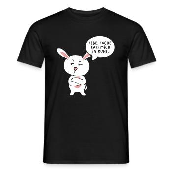 Lebe Lache Lass Mich In Ruhe - Männer T-Shirt - Schwarz - Vorne - AI Model Male 178 light (178cm)