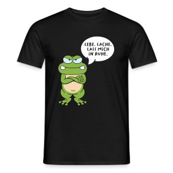 Lebe Lache Lass Mich In Ruhe - Männer T-Shirt - Schwarz - Vorne - AI Model Male 178 light (178cm)