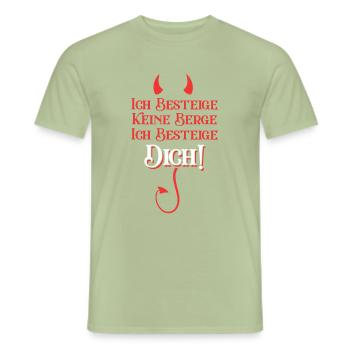 Ich Besteige Keine Berge Ich Besteige Dich - Männer T-Shirt - Sage - Vorne - AI Model Male 178 light (178cm)