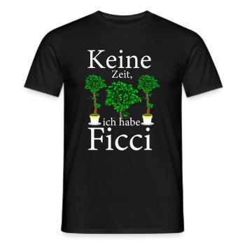 Keine Zeit ich habe Ficci Ficus Benjamini Pflanze - Männer T-Shirt - Schwarz - Vorne - AI Model Male 178 light (178cm)