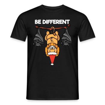 Soyez différent Lion Bat Père Noël - T-shirt homme - noir - Devant - AI Model Male 178 light (178cm)