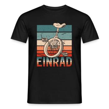 Einrad Retro Einradfahrer Einradfahrerin - Männer T-Shirt - Schwarz - Vorne - AI Model Male 178 light (178cm)