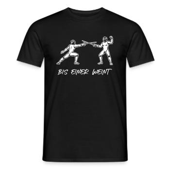 Fechtmeister Fechten Fechtsportler Fechter - Männer T-Shirt - Schwarz - Vorne - AI Model Male 178 light (178cm)