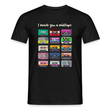 I Made You A Mixtape - Männer T-Shirt - Schwarz - Vorne - AI Model Male 178 light (178cm)