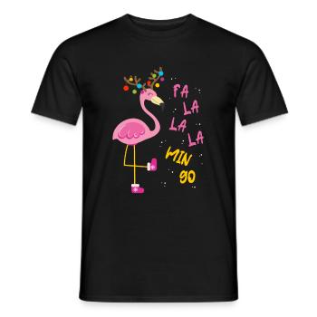 Fa la la la mingo Flamingo - T-shirt homme - noir - Devant - AI Model Male 178 light (178cm)
