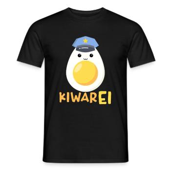 Kiwarei Österreich Polizei lustiges Ei Kostüm - Männer T-Shirt - Schwarz - Vorne - AI Model Male 178 light (178cm)