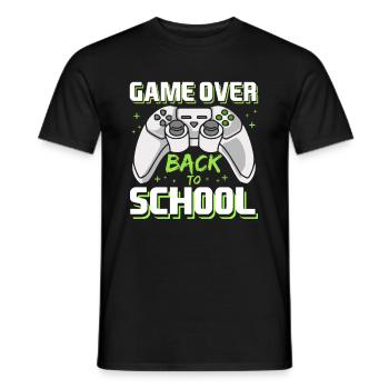 Start of School Game Over Gaming First day of school - Men's T-Shirt - black - Front - AI Model Male 178 light (178cm)