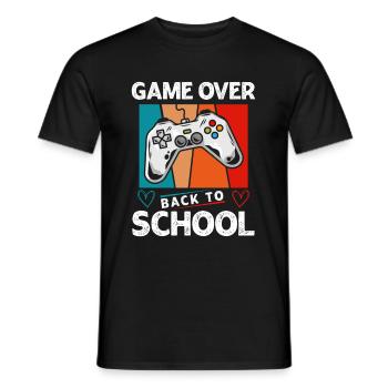 Game Over School - Men's T-Shirt - black - Front - AI Model Male 178 light (178cm)