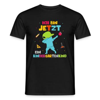 Ich bin jetzt ein Kindergartenkind Dabbing Junge - Männer T-Shirt - Schwarz - Vorne - AI Model Male 178 light (178cm)