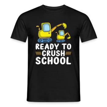 Ready To Crush School Excavator - Men's T-Shirt - black - Front - AI Model Male 178 light (178cm)