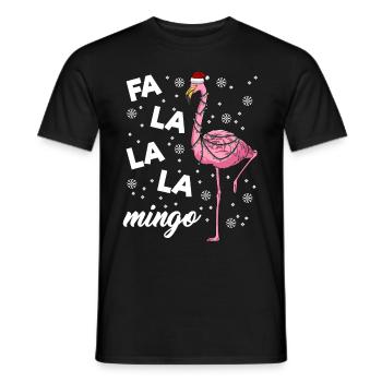 Falalalamingo Flamingo Christmas - Männer T-Shirt - Schwarz - Vorne - AI Model Male 178 light (178cm)