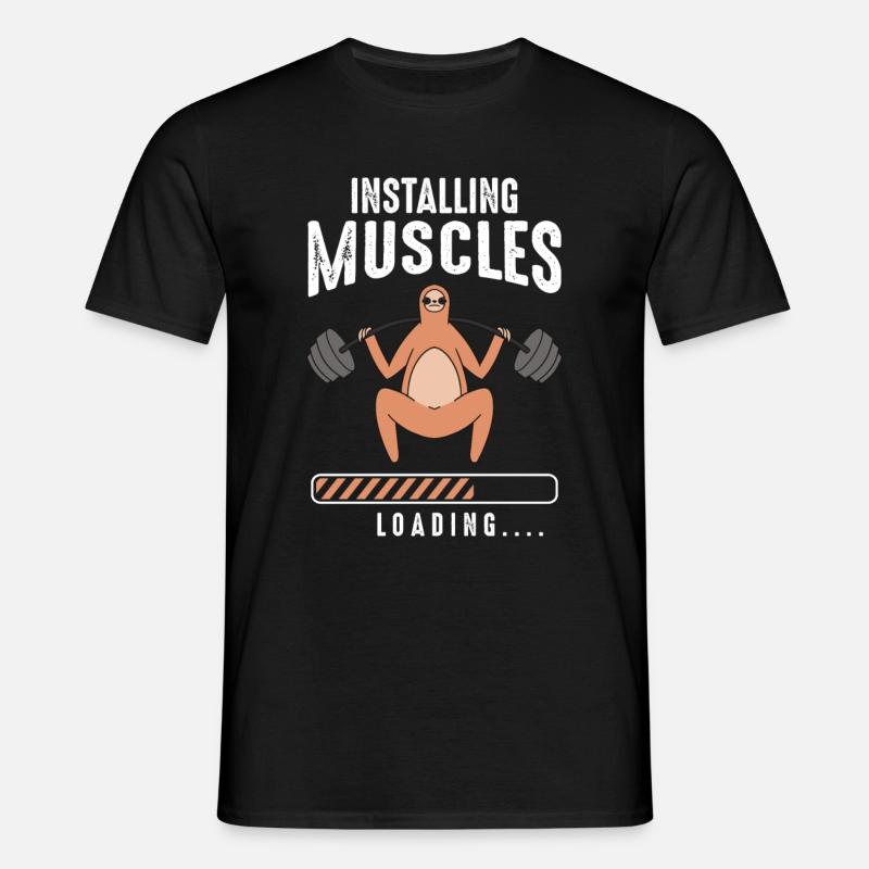 Installing Muscles Loading - Men's T-Shirt - black