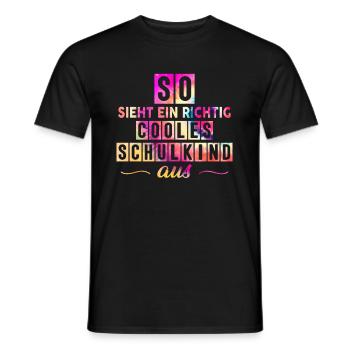 Voici à quoi ressemble un écolier vraiment cool - T-shirt homme - noir - Devant - AI Model Male 178 light (178cm)