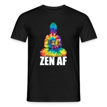 Zen AF Buddha Namaste Yoga Meditate Workout - Men's T-Shirt - black - Front - AI Model Male 178 light (178cm)