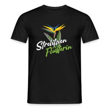 Strelitzia Whisper Plant Mom Houseplant - Men's T-Shirt - black - Front - AI Model Male 178 light (178cm)