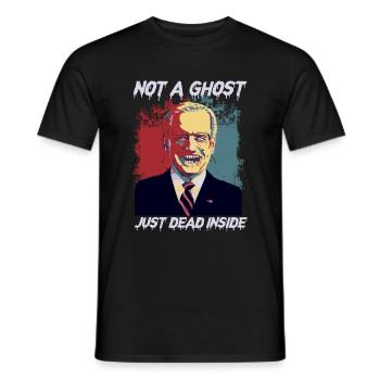 Not A Ghost Just Dead Inside Bidden - Men's T-Shirt - black - Front - AI Model Male 178 light (178cm)
