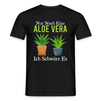 Nur Noch Eine Aloe Vera Ich Schwöre Es Pflanze - Männer T-Shirt - Schwarz - Vorne - AI Model Male 178 light (178cm)