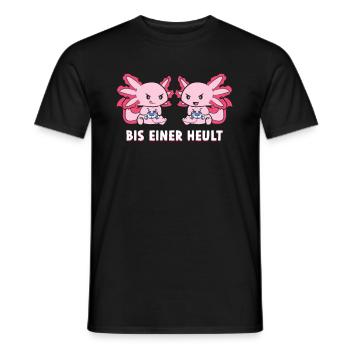 Bis Einer Heult Gamer Axolotl - Männer T-Shirt - Schwarz - Vorne - AI Model Male 178 light (178cm)