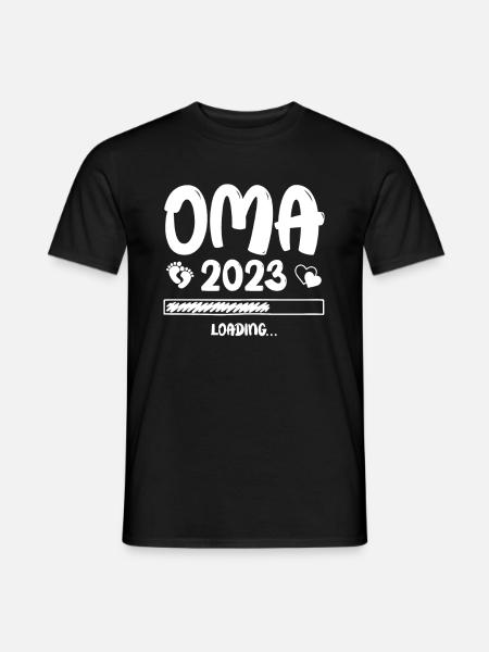 Oma Loading 2023 - Männer T-Shirt - Schwarz
