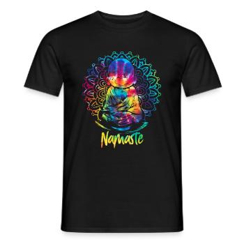Namaste Zen Yoga Meditate - Männer T-Shirt - Schwarz - Vorne - AI Model Male 178 light (178cm)