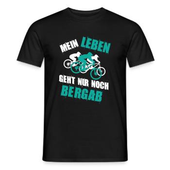Downhill Mein Leben geht nur noch Bergab - Männer T-Shirt - Schwarz - Vorne - AI Model Male 178 light (178cm)