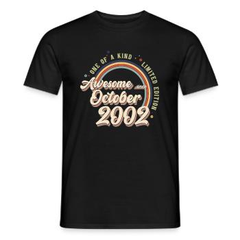 Edition limitée géniale depuis octobre 2002 - T-shirt homme - noir - Devant - AI Model Male 178 light (178cm)