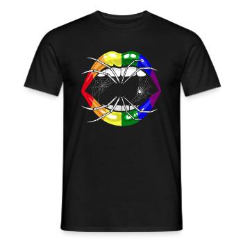 LGBTQ Rainbow Lips Halloween - Men's T-Shirt - black - Front - AI Model Male 178 light (178cm)