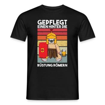Gepflegt Einen Hinter Die Rüstung Römern - Männer T-Shirt - Schwarz - Vorne - AI Model Male 178 light (178cm)