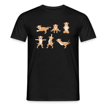 Chien de yoga - T-shirt homme - noir - Devant - AI Model Male 178 light (178cm)