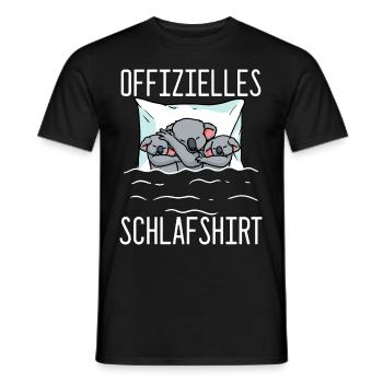 Offizielles Schlafshirt Koala Schlafanzug - Männer T-Shirt - Schwarz - Vorne - AI Model Male 178 light (178cm)