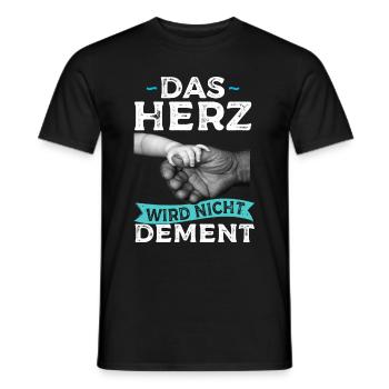 Das Herz Wird Nicht Dement Pflege Altenpfleger - Männer T-Shirt - Schwarz - Vorne - AI Model Male 178 light (178cm)