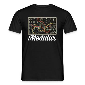 Modular Electronic Musical Synthesizer - Männer T-Shirt - Schwarz - Vorne - AI Model Male 178 light (178cm)