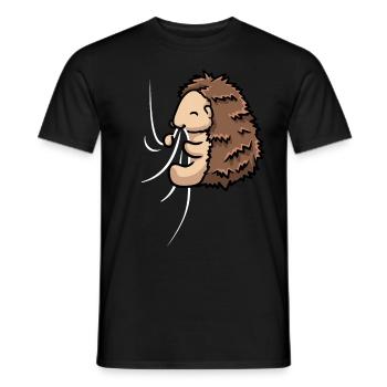 Mignon hérisson Tissu Mordant Sucer Hérisson - T-shirt homme - noir - Devant - AI Model Male 178 light (178cm)