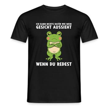 Kann nichts dafür wie mein Gesicht aussieht - Männer T-Shirt - Schwarz - Vorne - AI Model Male 178 light (178cm)