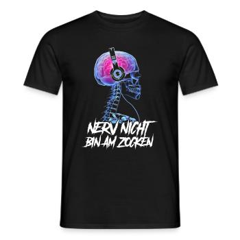 Nerv nicht bin am zocken Gamer Skelett - Männer T-Shirt - Schwarz - Vorne - AI Model Male 178 light (178cm)
