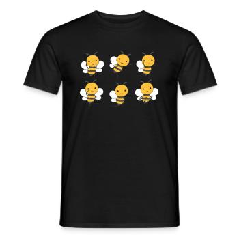 Yoga Bee - Men's T-Shirt - black - Front - AI Model Male 178 light (178cm)