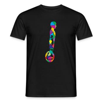 Unicycle Polygon unicyclist - Men's T-Shirt - black - Front - AI Model Male 178 light (178cm)