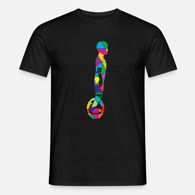 Einrad Polygon Einradfahrer - Männer T-Shirt - Schwarz