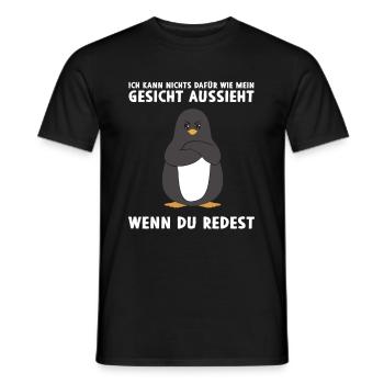 Kann nichts dafür wie mein Gesicht aussieht - Männer T-Shirt - Schwarz - Vorne - AI Model Male 178 light (178cm)