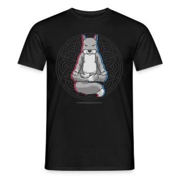 Namaste Meditation Écureuil - T-shirt homme - noir - Devant - AI Model Male 178 light (178cm)
