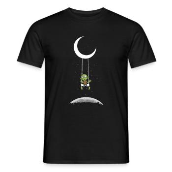 Zombie auf Mond Schaukel Halloween Kostüm - Männer T-Shirt - Schwarz - Vorne - AI Model Male 178 light (178cm)