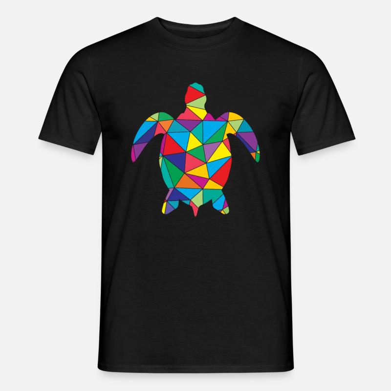 Schildkröte Polygon Turtle - Männer T-Shirt - Schwarz