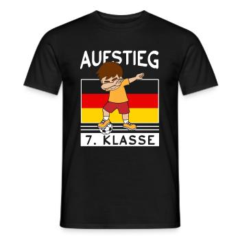 Fußball Einschulung Aufstieg 7. Klasse Schulkind - Männer T-Shirt - Schwarz - Vorne - AI Model Male 178 light (178cm)