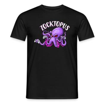 Gaming Octopus Gaming Tintenfisch Zocktopus - Männer T-Shirt - Schwarz - Vorne - AI Model Male 178 light (178cm)