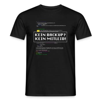 Kein Backup Kein Mitleid IT-Berater Admin - Männer T-Shirt - Schwarz - Vorne - AI Model Male 178 light (178cm)
