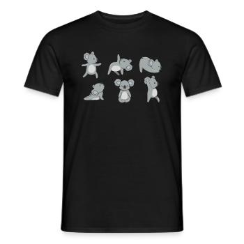 Yoga Koala - T-shirt homme - noir - Devant - AI Model Male 178 light (178cm)