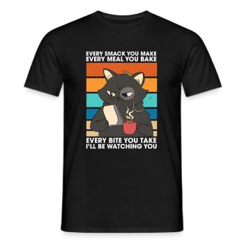 Every Smack Every Meal Every Bite I'll Be Watching - Men's T-Shirt - black - Front - AI Model Male 178 light (178cm)