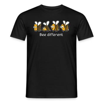 Bee Different Bees - Men's T-Shirt - black - Front - AI Model Male 178 light (178cm)