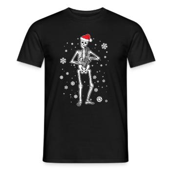 Skeleton Saxophone - Männer T-Shirt - Schwarz - Vorne - AI Model Male 178 light (178cm)