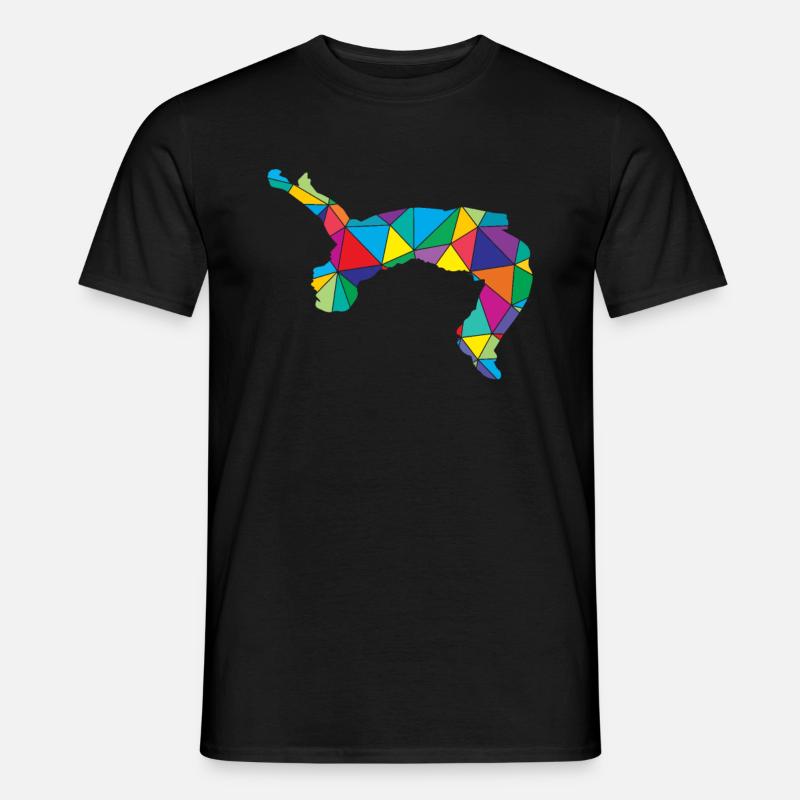 Freerunner Polygon Backflip - Männer T-Shirt - Schwarz